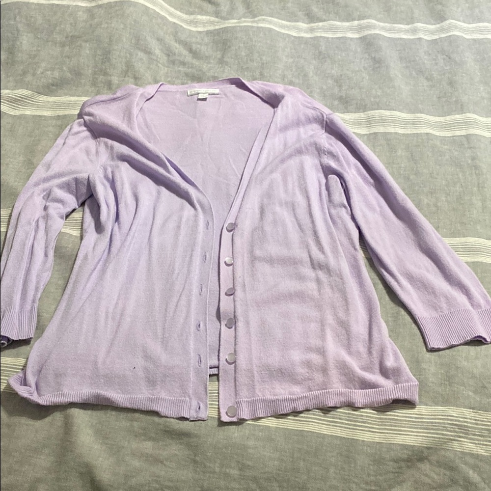 Lavender Cardigan Sweater